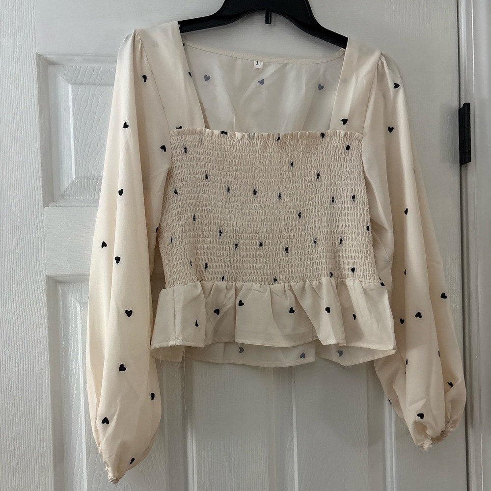 SHEIN Heart Blouse size L